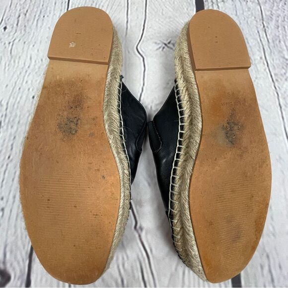BILL BLASS Wallis black floral & butterfly embellished espadrille mules, size 9 - Picture 13 of 13